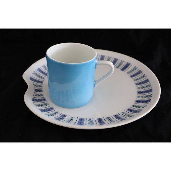 Vtg Mikasa Tempo 559 Snack Plate & Cup SetCoffee Mug Tea Discontinued Patten